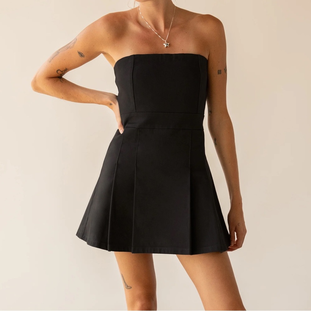 Oak + Fort Pleated Mini Dress